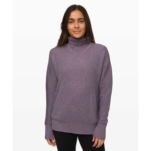 LULULEMON Women's Cozy Calling Turtleneck in Heathered Purple Quartz - S/M